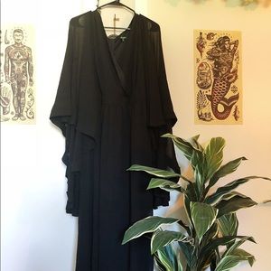 PLUS STEVIE NICKS Chiffon Bell Sleeve Kaftan Dress